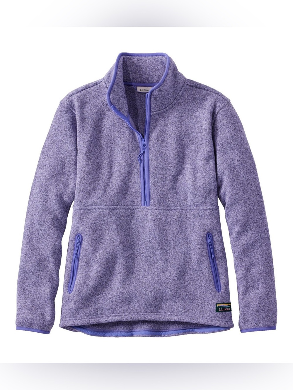 L.L. Bean Womenβs Sweater Fleece Half Zip Pullover L